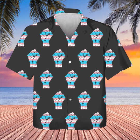 Discover Resist Fist Transgender Flag Trans Pride T Kids Hawaiians