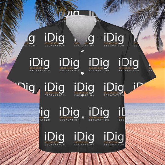 Discover iDIG. Excavator. Backhoe Operator. Gift and Merch Kids Hawaiians