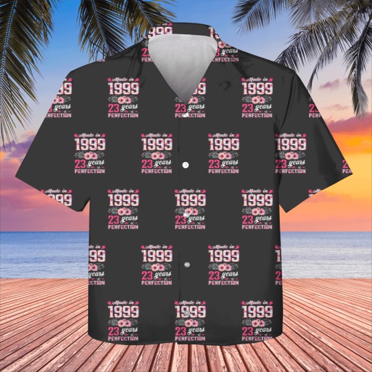 Discover Womens Made In 1999 Floral 23 Year Old 23Rd Birthd Kids Hawaiians
