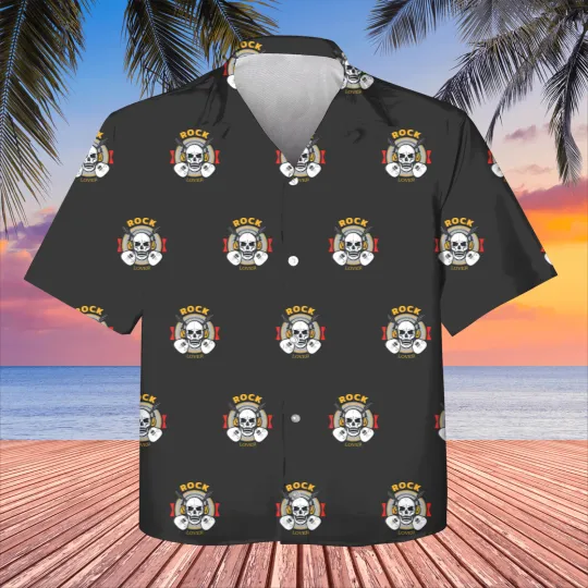 Discover Rock Lover Headphone Skull Boyfriend Modern Specia Kids Hawaiians