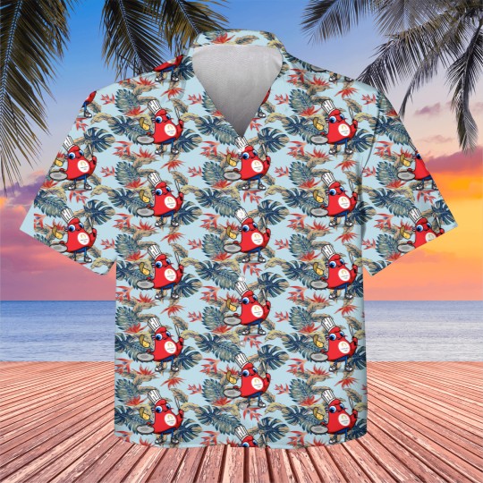 Discover Paris 2024 Phryges - Cartoon chef in red apron with food Kids Hawaiians