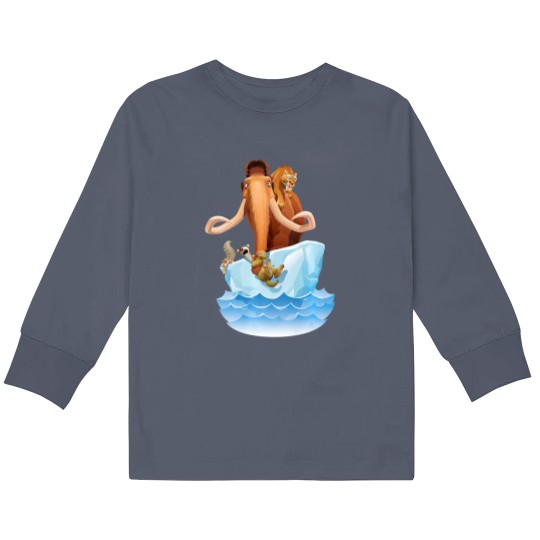 Discover Ice Age Manfred Diego Sid and Scrat on Iceberg39 Kids Long Sleeve T-Shirts