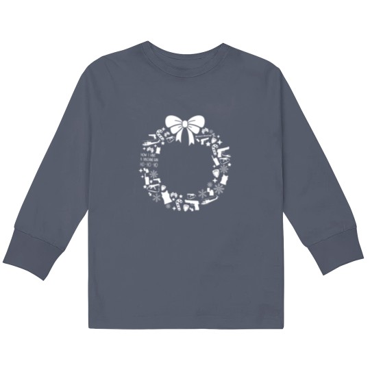 Discover Die Hard Christmas Wreath Pattern - Die Hard - Kids Long Sleeve T Shirts