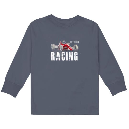 Discover Let's Go Racing - Racing Car - Kids Long Sleeve T Shirts