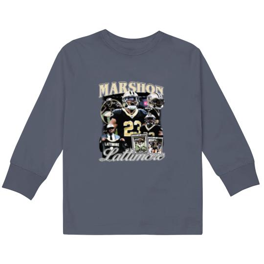 Discover Vintage 90s Graphic Style Marshon Lattimore Kids Long Sleeve T Shirts, Vintage Kids Long Sleeve T Shirts, American Football Gift