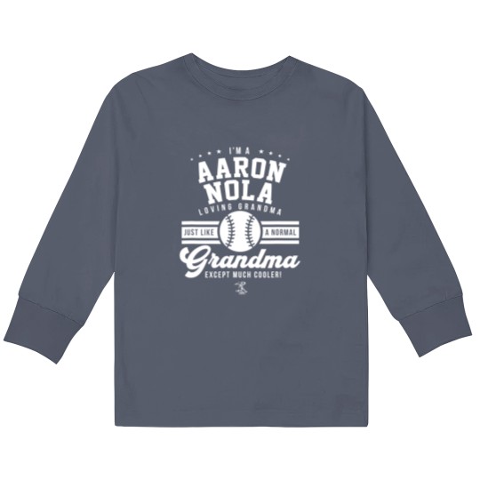 Discover Aaron Nola Im a Loving Grandma Gameday Kids Long Sleeve T Shirts