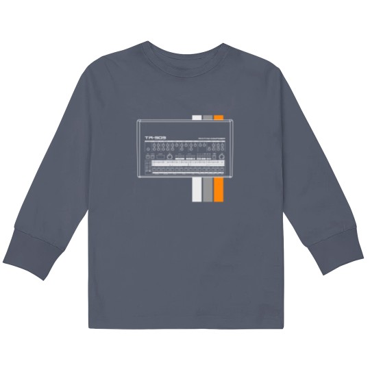 Discover TR 909 Dark Background Kids Long Sleeve T Shirts
