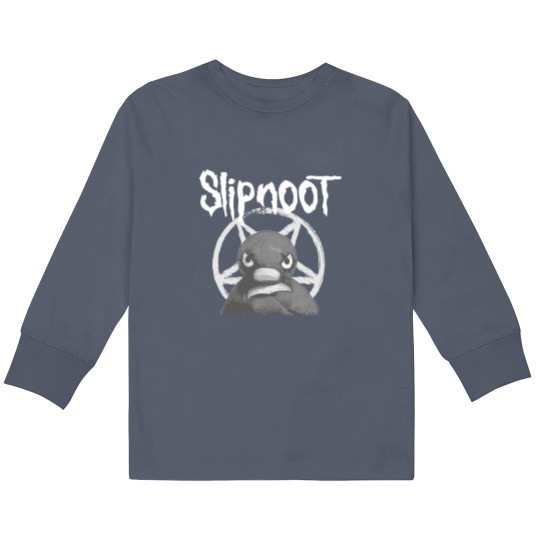 Discover Slipnoot Pingu White Print | Essential Kids Long Sleeve T Shirts