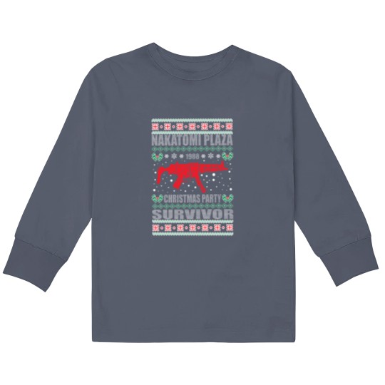 Discover Die Hard Ugly Christmas Sweater Kids Long Sleeve T Shirts