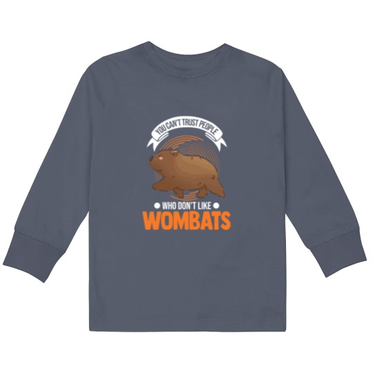Discover Wombat Australian Wombat Kids Long Sleeve T Shirts