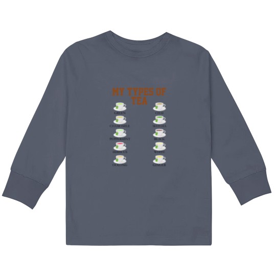 Discover Tea Lover Kids Long Sleeve T-Shirt - Comfortable for Kids