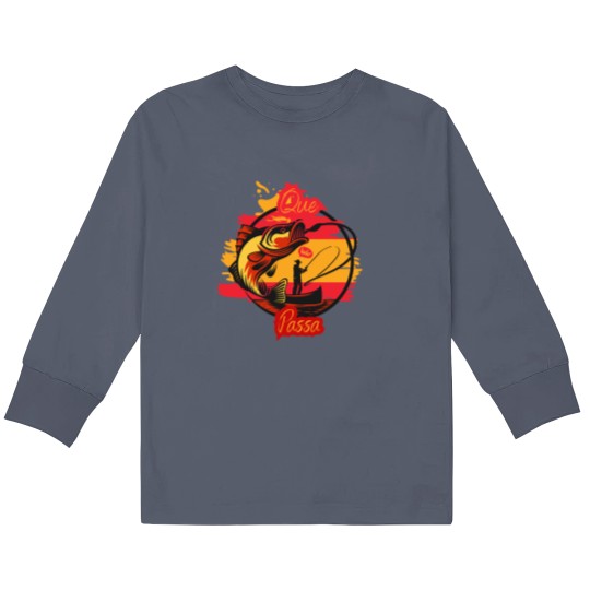 Discover Spain Fishing Flag Lovers - Fisherman Kids Long Sleeve T Shirts