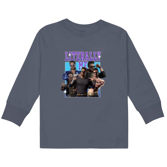 Discover Johnny Cage is Literally me Classic Kids Long Sleeve T Shirts, Johnny Cage Vintage Bootleg Kids Long Sleeve T Shirts