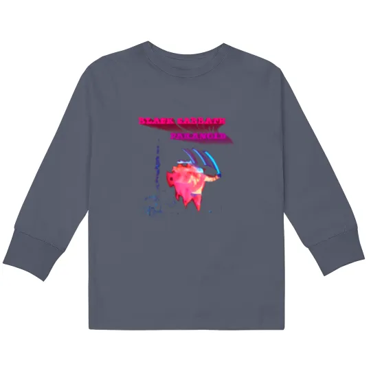 Discover Black Sabbath Paranoid Motion Black Kids Long Sleeve T Shirts