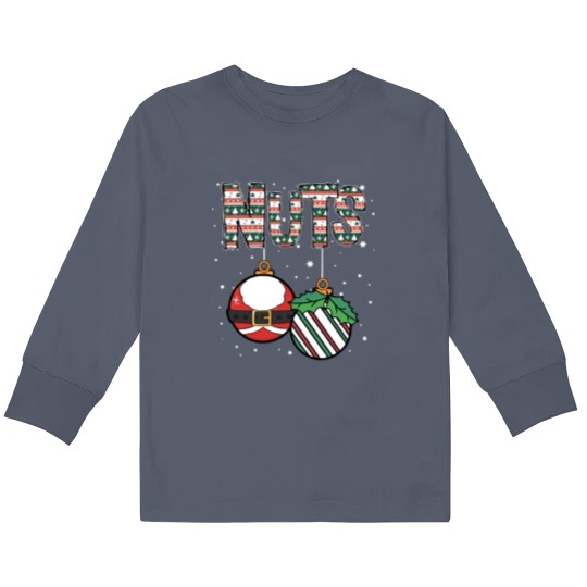 Discover Chest Nuts Christmas Couples Matching Funny Chest And Nuts Christmas Couples Matching Pajamas Kids Long Sleeve T Shirts