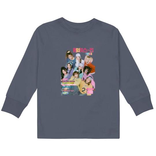 Discover Twice Kpop Vintage Style Kids Long Sleeve Shirts