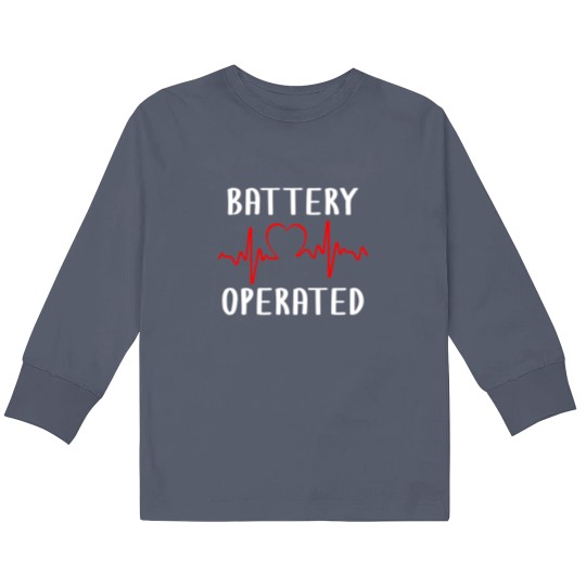 Discover Battery Operated Heartbeat Pace Maker Living With an Implantable Cardioverter Defibrillator Kids Long Sleeve T Shirts