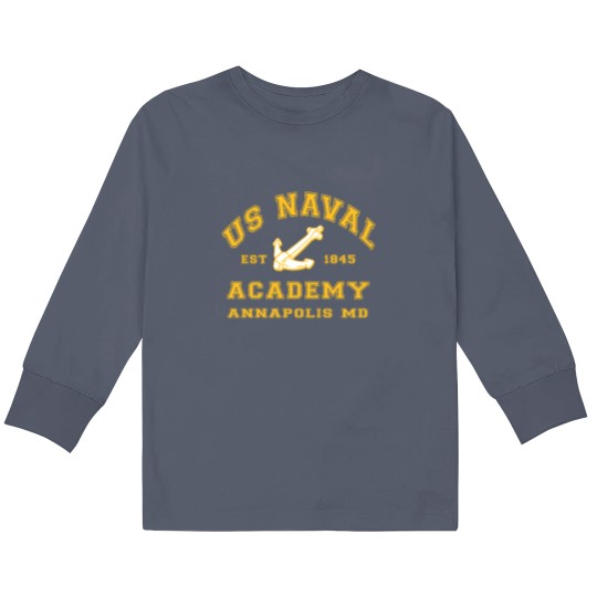 Discover Us Naval Academy Kids Long Sleeve T Shirts