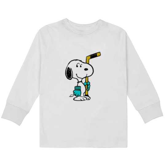 Discover Snoopy Ice Hockey Kids Long Sleeve T Shirts