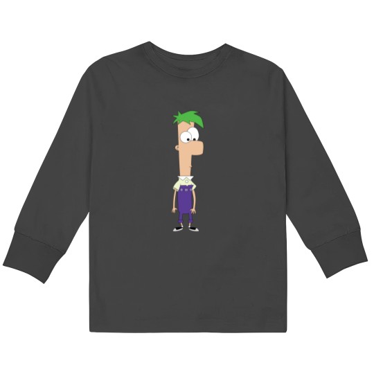 Discover Ferb Sticker2 Kids Long Sleeve T-Shirts