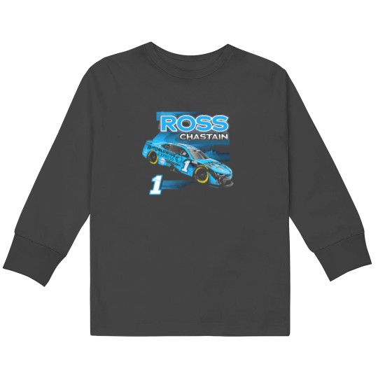 Discover Ross Chastain Black Car Kids Long Sleeve T-Shirts
