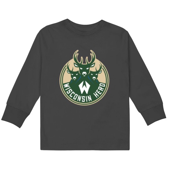 Discover Wisconsin herd Kids Long Sleeve T-Shirts