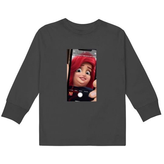 Discover Whin accidentally turned on the front camera Kids Long Sleeve T-Shirts