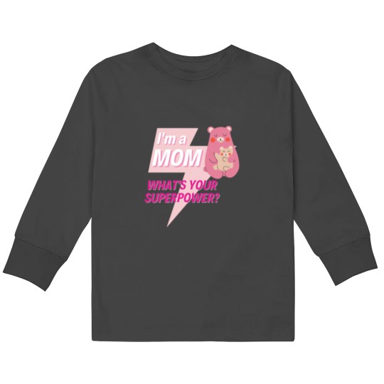 Discover Im a Mom whats your superpower Kids Long Sleeve T-Shirts