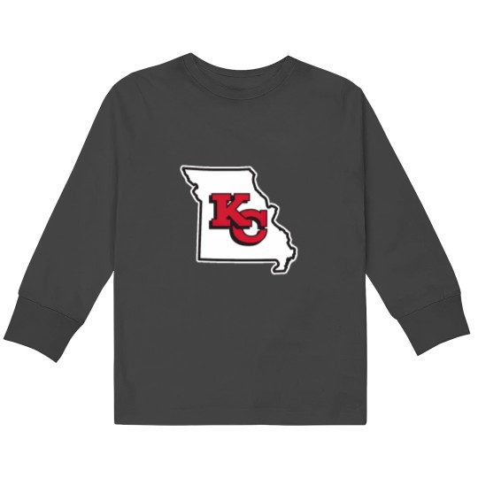 Discover Kansass City Map Kids Long Sleeve T-Shirts