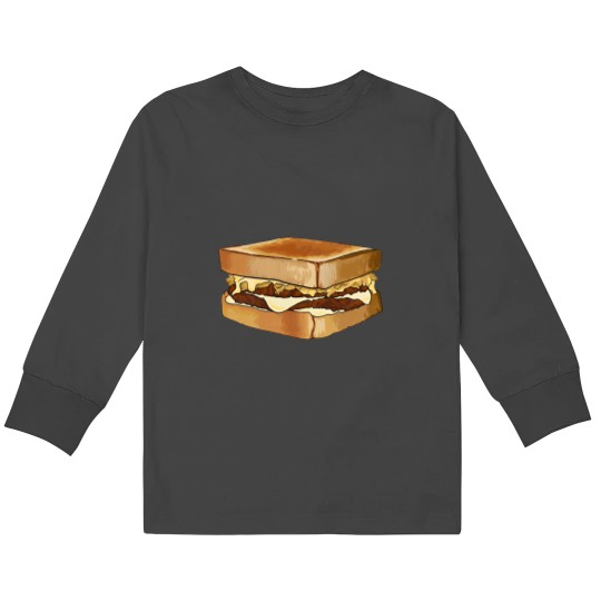 Discover Whataburger Patty Melt Kids Long Sleeve T-Shirts