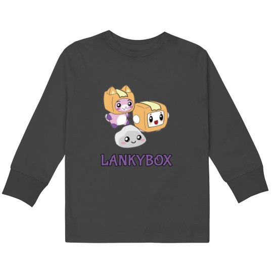 Discover Lankybox Kids Rocky and Boxy and Foxy Kids Long Sleeve T-Shirts