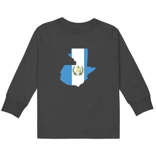 Discover Guatemala Flag Map Kids Long Sleeve T-Shirts