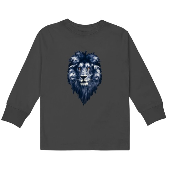 Discover the blue lion Sticker Kids Long Sleeve T-Shirts