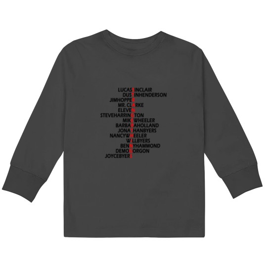Discover Names of Strangers Things Kids Long Sleeve T-Shirts
