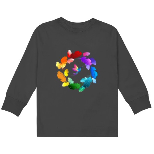 Discover A Colorful Bird Showing Beauty of Colors Sticker Kids Long Sleeve T-Shirts