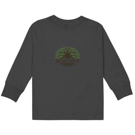 Discover Save Soil Logo Kids Long Sleeve T-Shirts