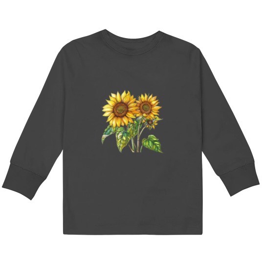 Discover sunflowers Kids Long Sleeve T-Shirts