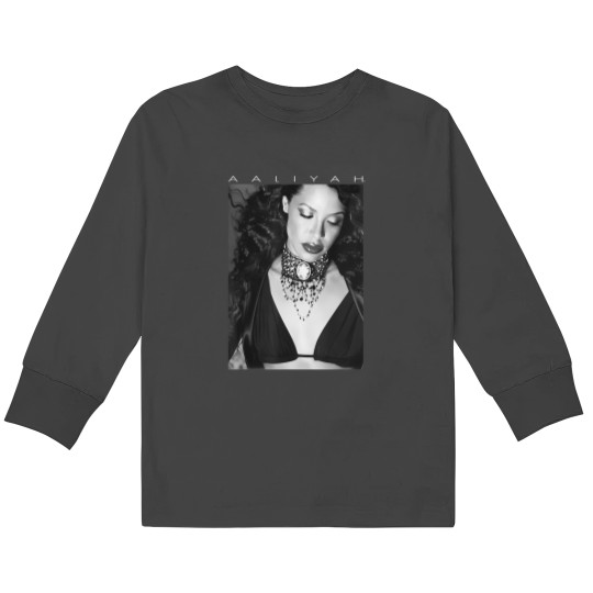 Discover aaliyah photo with logo t Kids Long Sleeve T-Shirts