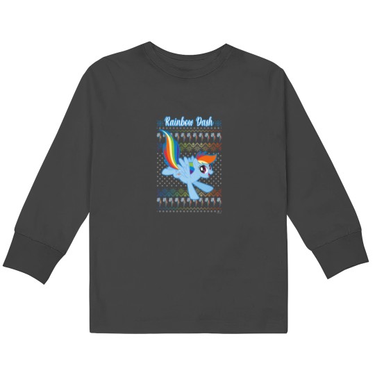 Discover My Little Pony Christmas Rainbow Dash Ugly Sweater Kids Long Sleeve T-Shirts