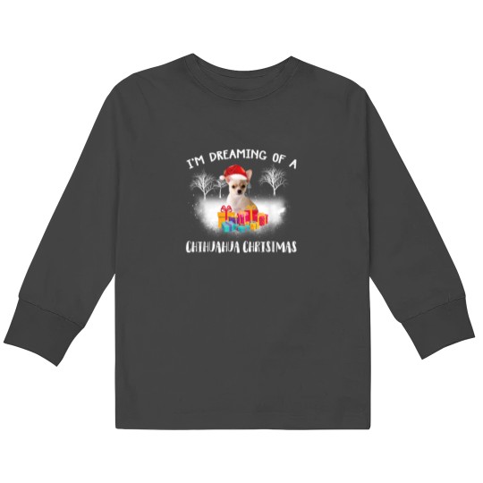 Discover Christmas Gift Idea For Chihuahua Dog Lover Family Matching Kids Long Sleeve T-Shirts