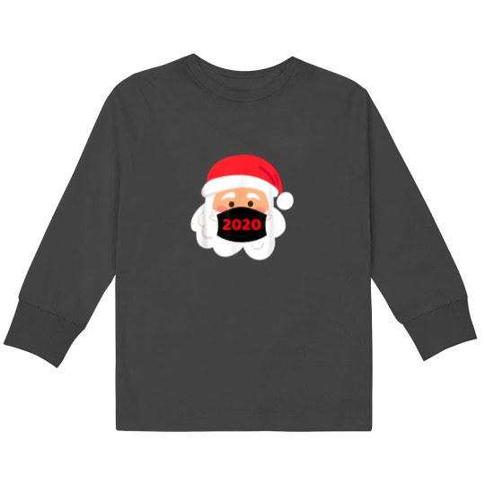 Discover Santa Wearing Mask Quarantine Christmas 2020 Kids Long Sleeve T-Shirts