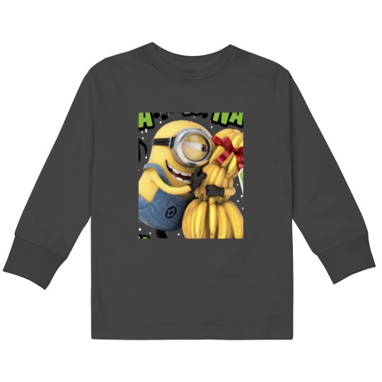 Discover Despicable Me Minion Banana Present Christmas Kids Long Sleeve T-Shirts