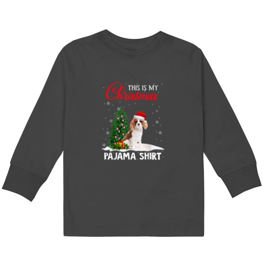 Discover This Is My Christmas Pajama Cavalier King Charles Spaniel Kids Long Sleeve T-Shirts