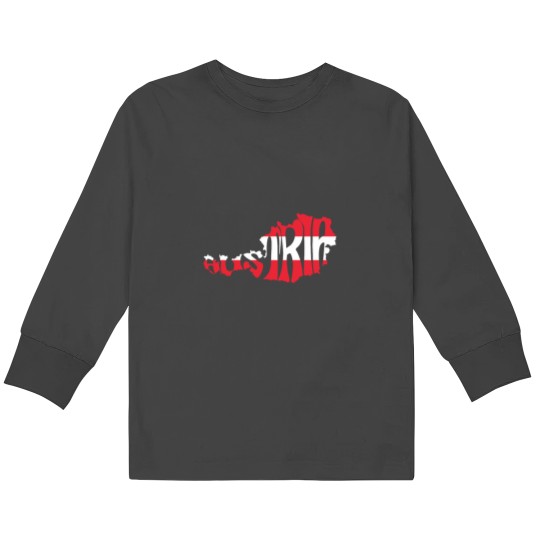 Discover Austria Silhouette Flag Classic Kids Long Sleeve T-Shirts