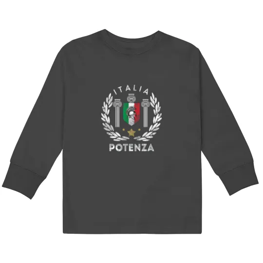 Discover Potenza Italian Vacation Souvenir Potenza Kids Long Sleeve T-Shirts