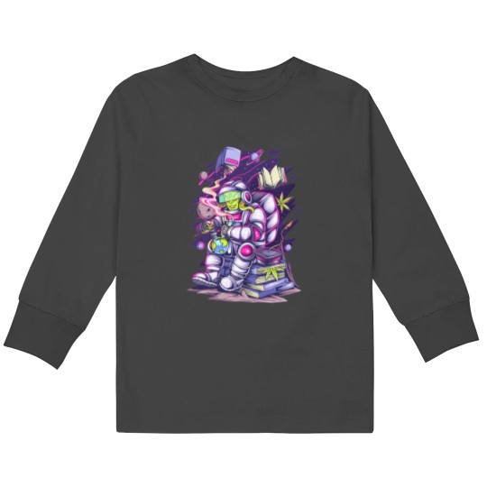 Discover Space Alien Kids Long Sleeve T-Shirts