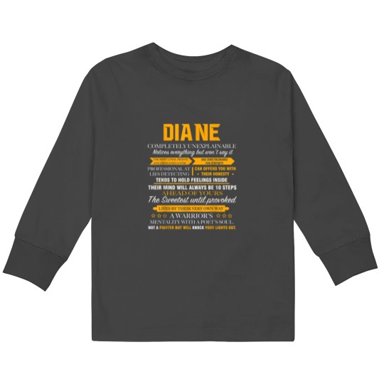 Discover DIANE completely unexplainable name  Front Print 1kfeme Kids Long Sleeve T-Shirts
