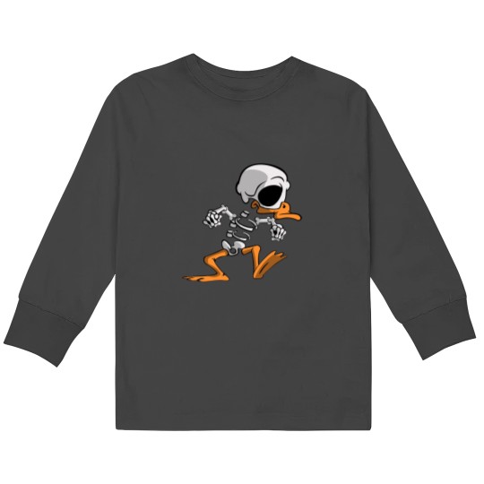 Discover Skeletons Duck Kids Long Sleeve T-Shirts