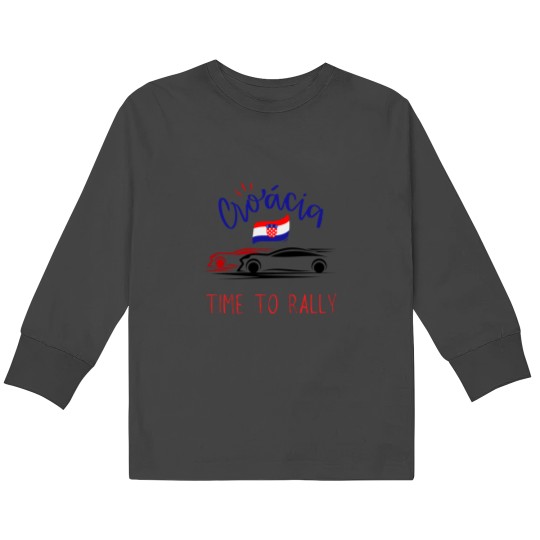 Discover Croatia Time to Rally car rallyingcar rallying t Active Kids Long Sleeve T-Shirts