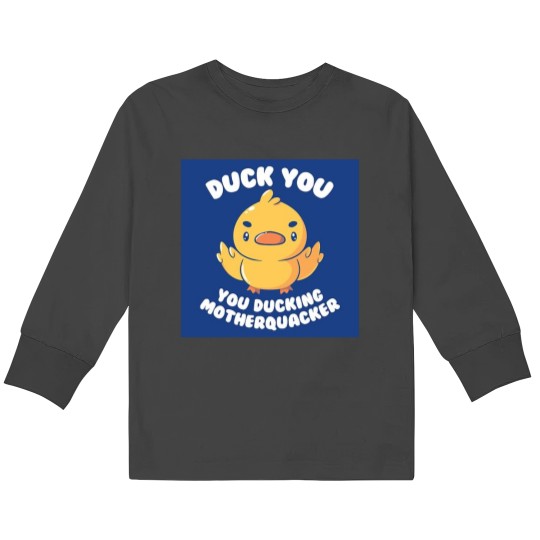 Discover Ducking Motherquacker Kids Long Sleeve T-Shirts